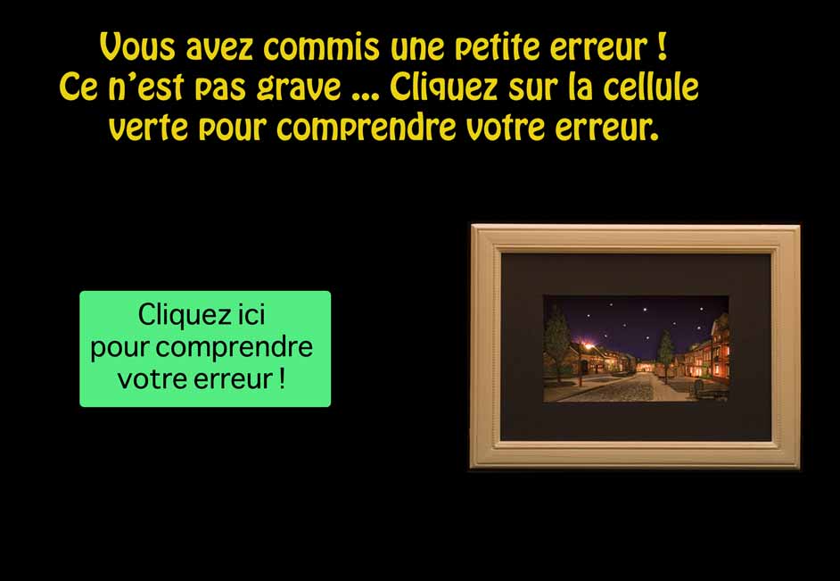 page qui affiche votre choix