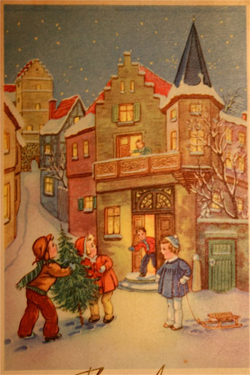 belle carte postale de noel